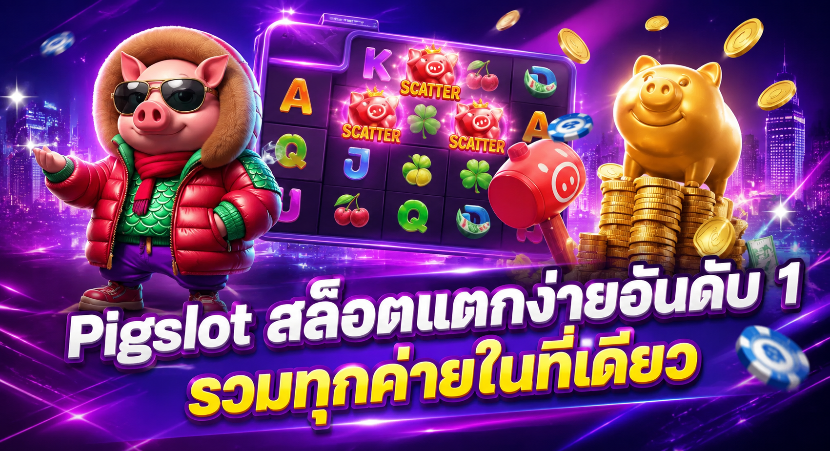 PIGSLOT สล็อตแตกง่ายอันดับ 1 รวมทุกค่ายเกมสล็อตชั้นนำในที่เดียว